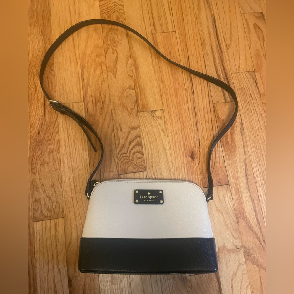 Kate Spade black and white crossbody bag
